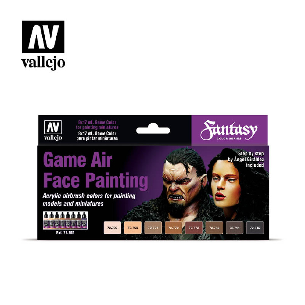 Game Air Face Painting  8x17ml  Vallejo 72865