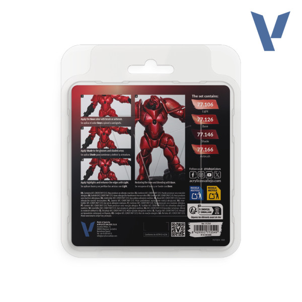 Набір фарб Ruby Red  True Metallic Metal  (4x18мл) Vallejo 77254