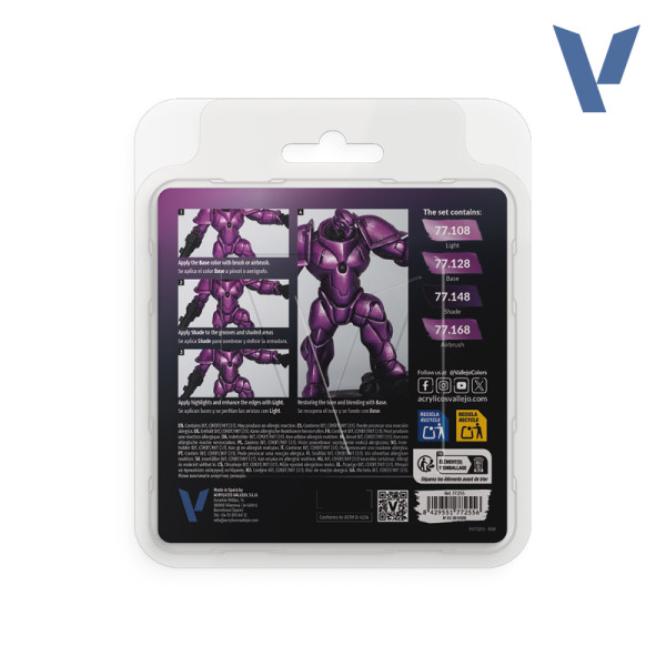 Набір фарб Amethyst Purple  True Metallic Metal  (4x18мл) Vallejo 77255