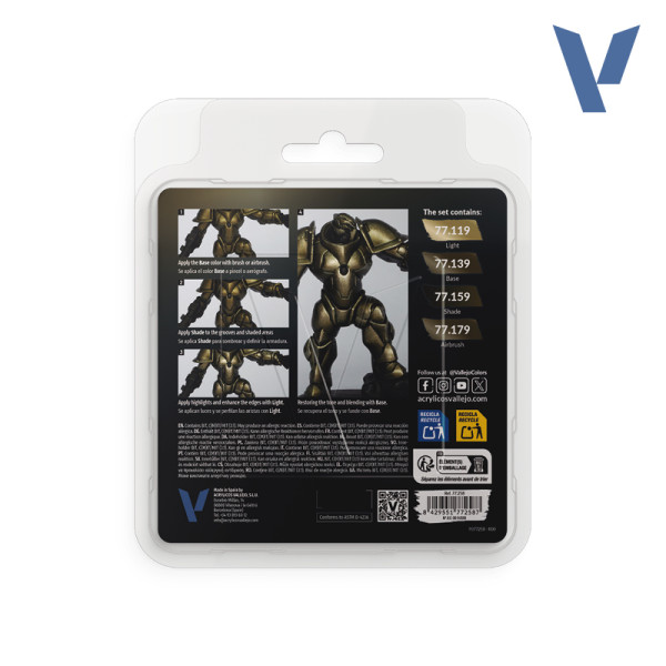 Набір фарб Aged Metal  True Metallic Metal  (4x18мл) Vallejo 77258