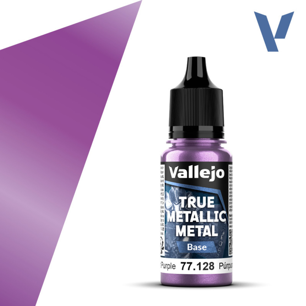 Акрилова фарба Аметистово-фіолетовий Базовий  (Amethyst Purple Base) 77.128 Vallejo True Metallic Metal (18мл)