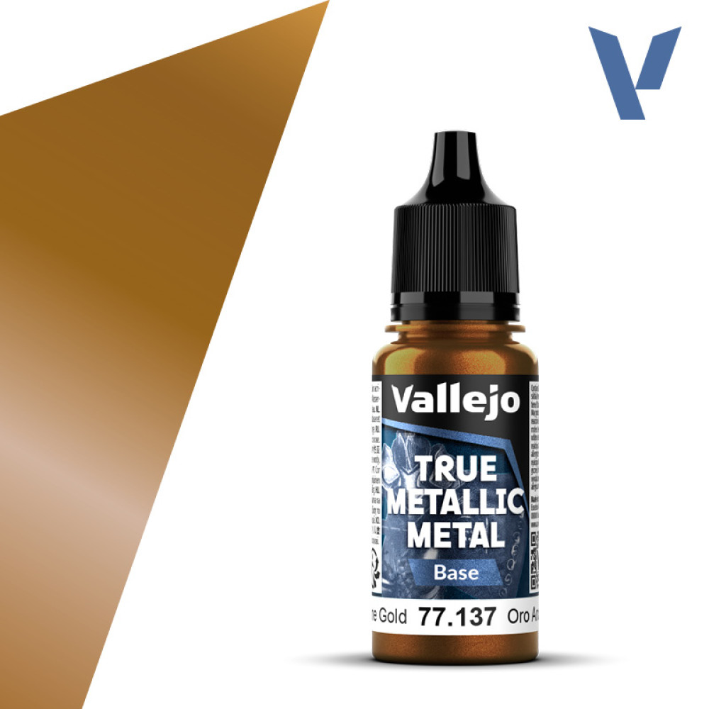 Акрилова фарба Таємничо-золотий Базовий (Arcane Gold Base) 77.137 Vallejo True Metallic Metal (18мл)