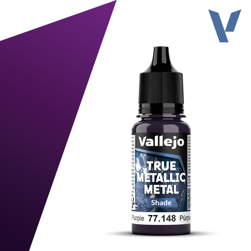 Акрилова фарба Аметистово-фіолетовий Темний тон (Amethyst Purple Shade) 77.148 Vallejo True Metallic Metal (18мл)