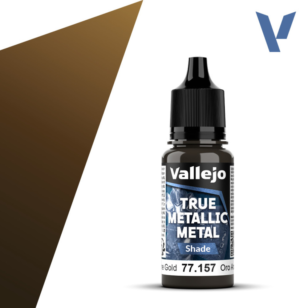 Акрилова фарба  Таємничо-золотий Темний тон (Arcane Gold Shade) 77.157 Vallejo True Metallic Metal (18мл)