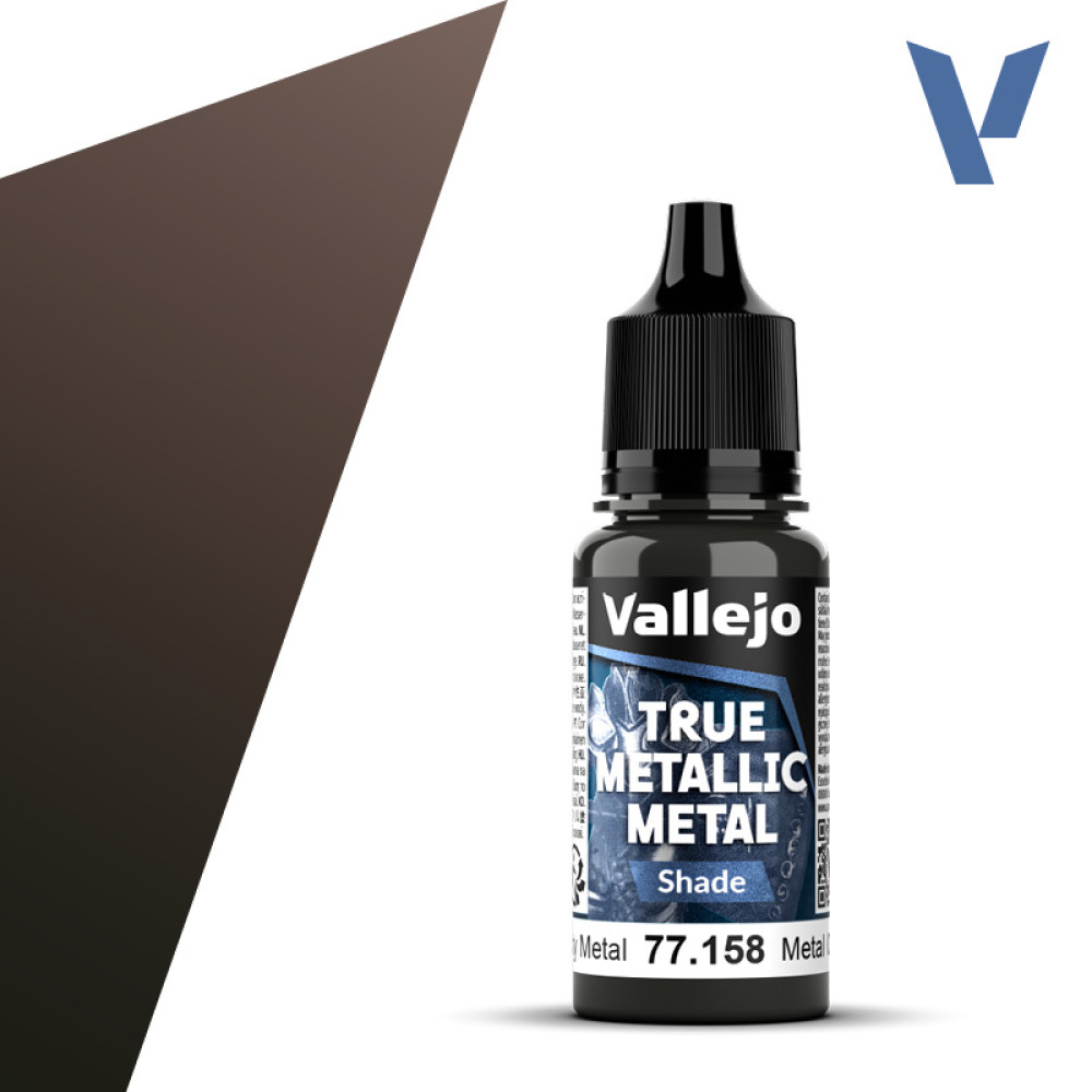 Акрилова фарба  Іржавий метал Темний тон (Rusty Metal Shade) 77.158 Vallejo True Metallic Metal (18мл)