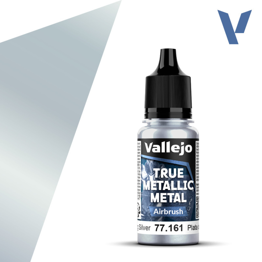 Акрилова фарба  Стерлінгове срібло для Аерографа (Sterling Silver airbrush) 77.161 Vallejo True Metallic Metal (18мл)