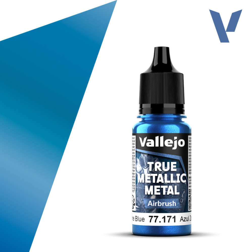 Акрилова фарба  Сапфірово-синій для Аерографа (Sapphire Blue airbrush) 77.171 Vallejo True Metallic Metal (18мл)
