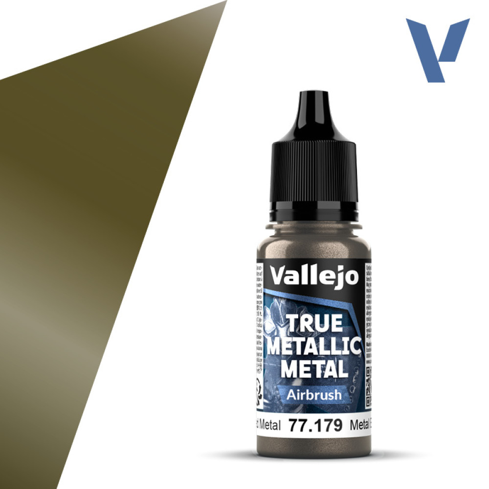 Акрилова фарба  Старий метал для Аерографа (Aged Metal airbrush) 77.179 Vallejo True Metallic Metal (18мл)