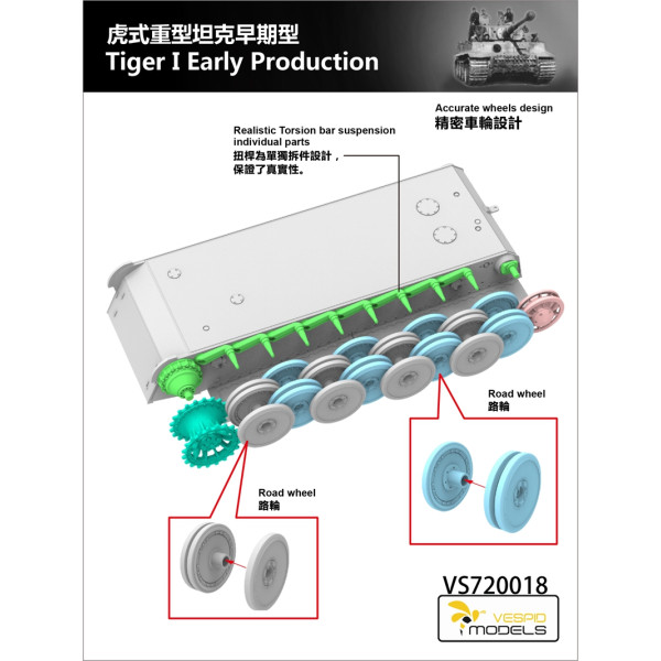 Tiger I Early   1/72 Vespid Models 720018