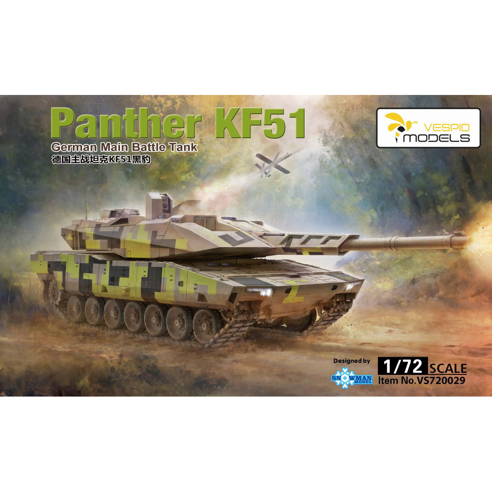 Panther KF51 German Main Battle Tank w/Metal barrel 1/72 Vespid Models 720029