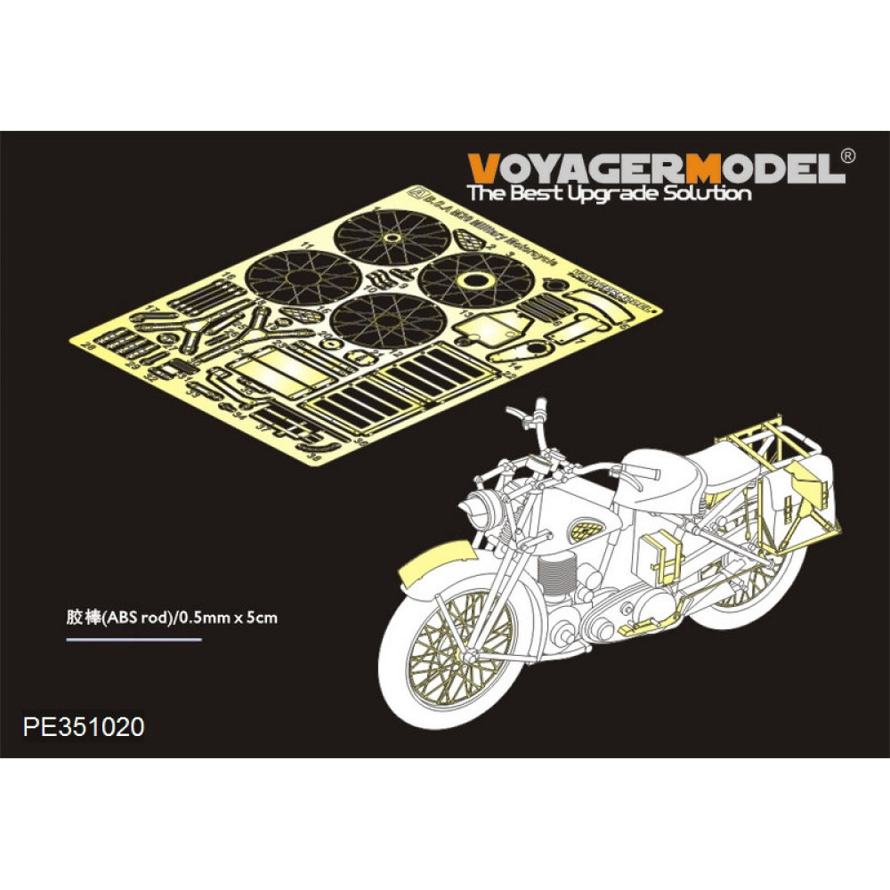 WWII British B.S.A M20 Military Motorcycle upgrade set(For  TAMIYA 35316) 1/35 VoyagerModel PE351020