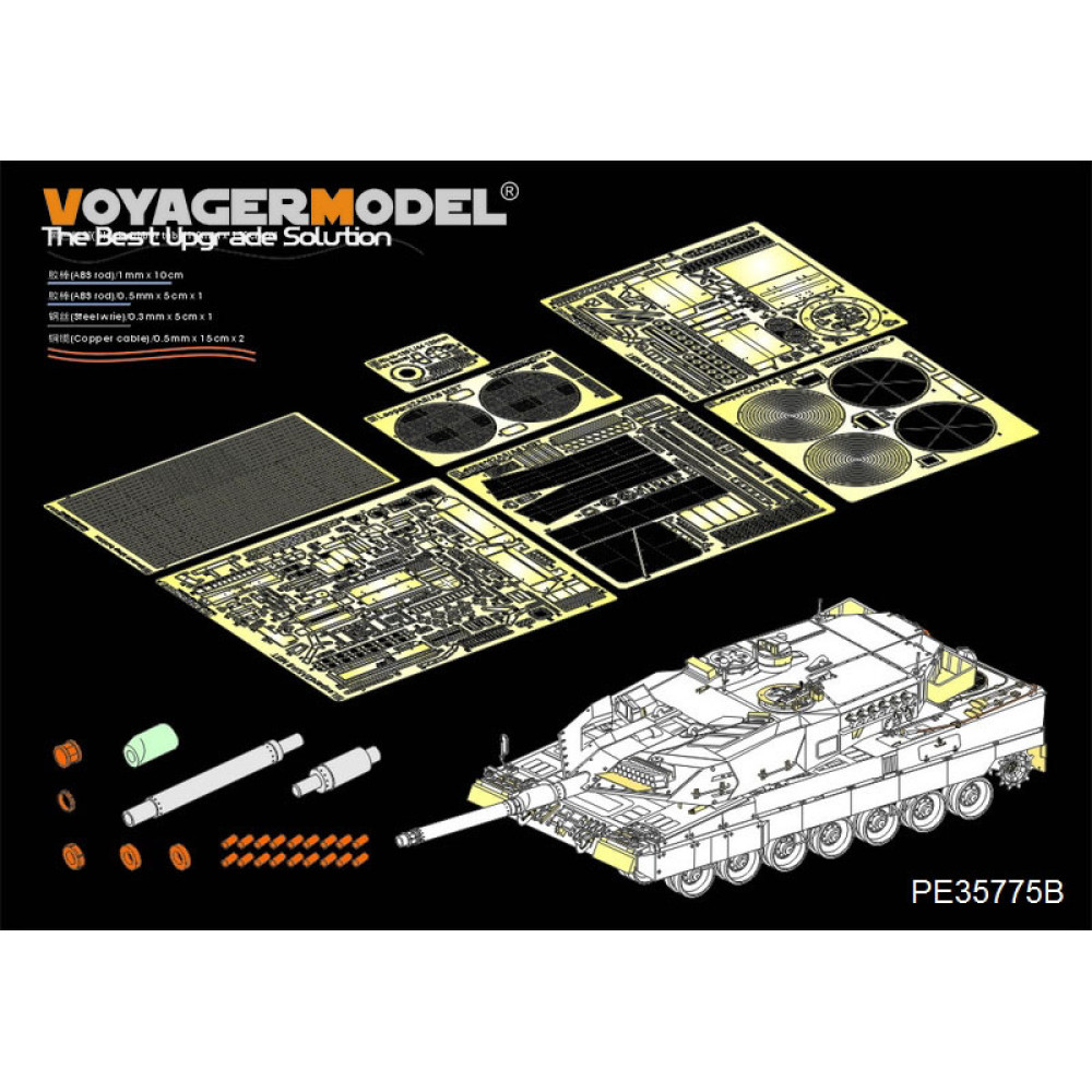 Modern German Leopard 2A5 Basic ( Ver.B Gun barrel Include)（For TAMIYA 35242） 1/35 VoyagerModel PE35775B