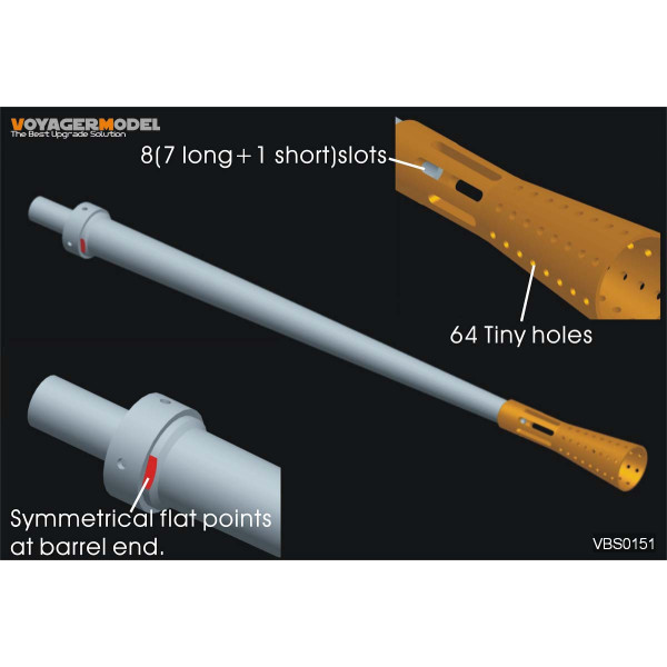 WWII German 37mm Flak18/36/37 Barrel (For All) 1/35 VoyagerModel VBS0151