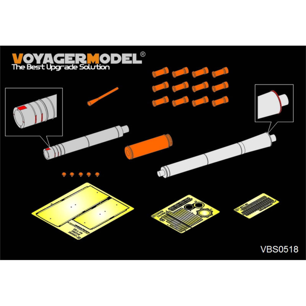 Modern Russian 125mm (2A46M/2A46M-5) Barrel (T-90A/T-90MS used) 1/35 VoyagerModel VBS0518