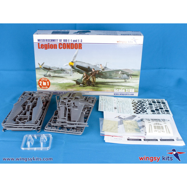 MESSERSCHMITT Bf 109 E-1 and E-3 “Legion Condor” 2 in 1 1/48 Wingsy Kits D5-09