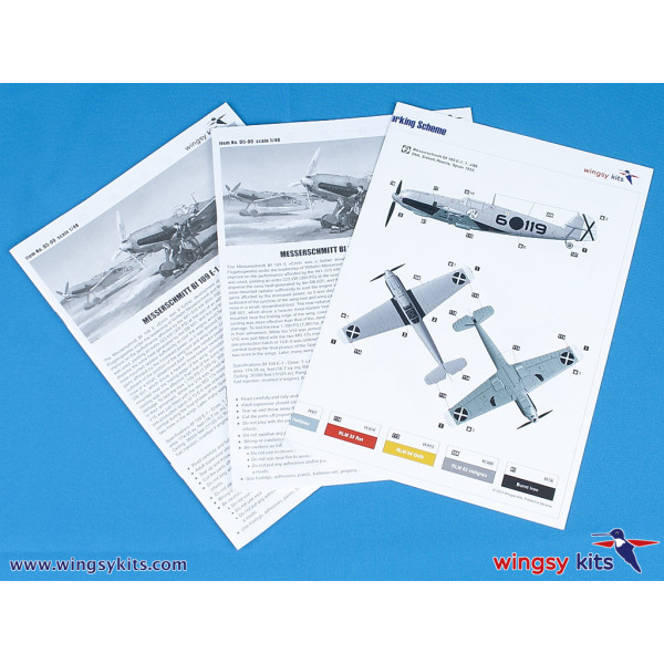 MESSERSCHMITT Bf 109 E-1 and E-3 “Legion Condor” 2 in 1 1/48 Wingsy Kits D5-09