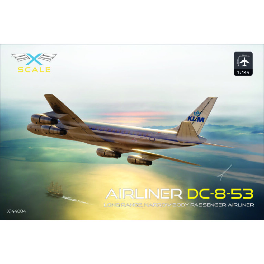 Passenger airliner DC-8-53 KLM 1/144 X-Scale 144004
