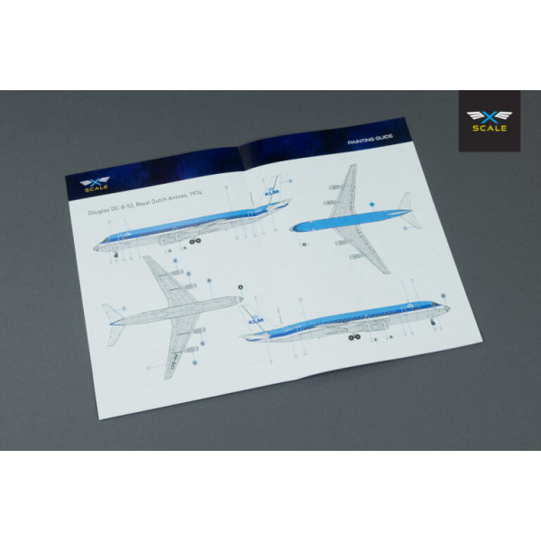 Passenger airliner DC-8-53 KLM 1/144 X-Scale 144004