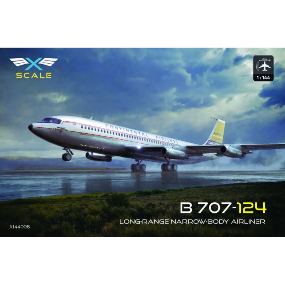 B 707-124 CONTINENTAL AIRLINES  1/144 X-Scale 144008