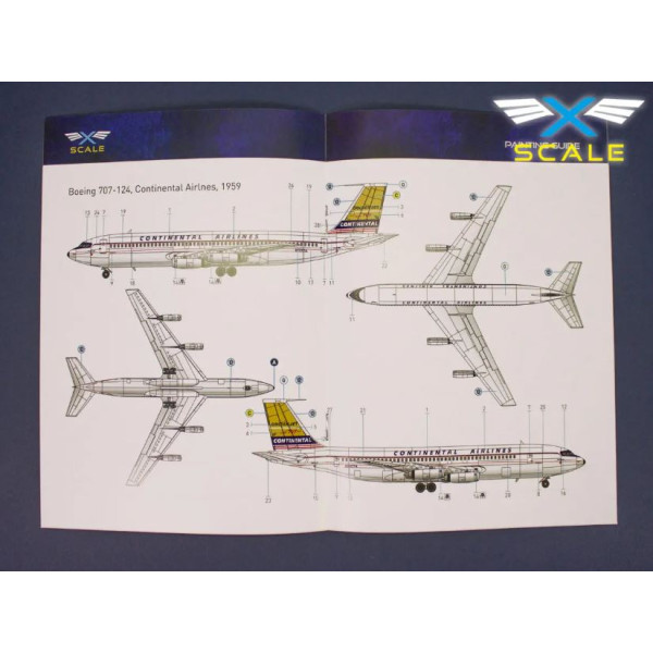 B 707-124 CONTINENTAL AIRLINES  1/144 X-Scale 144008