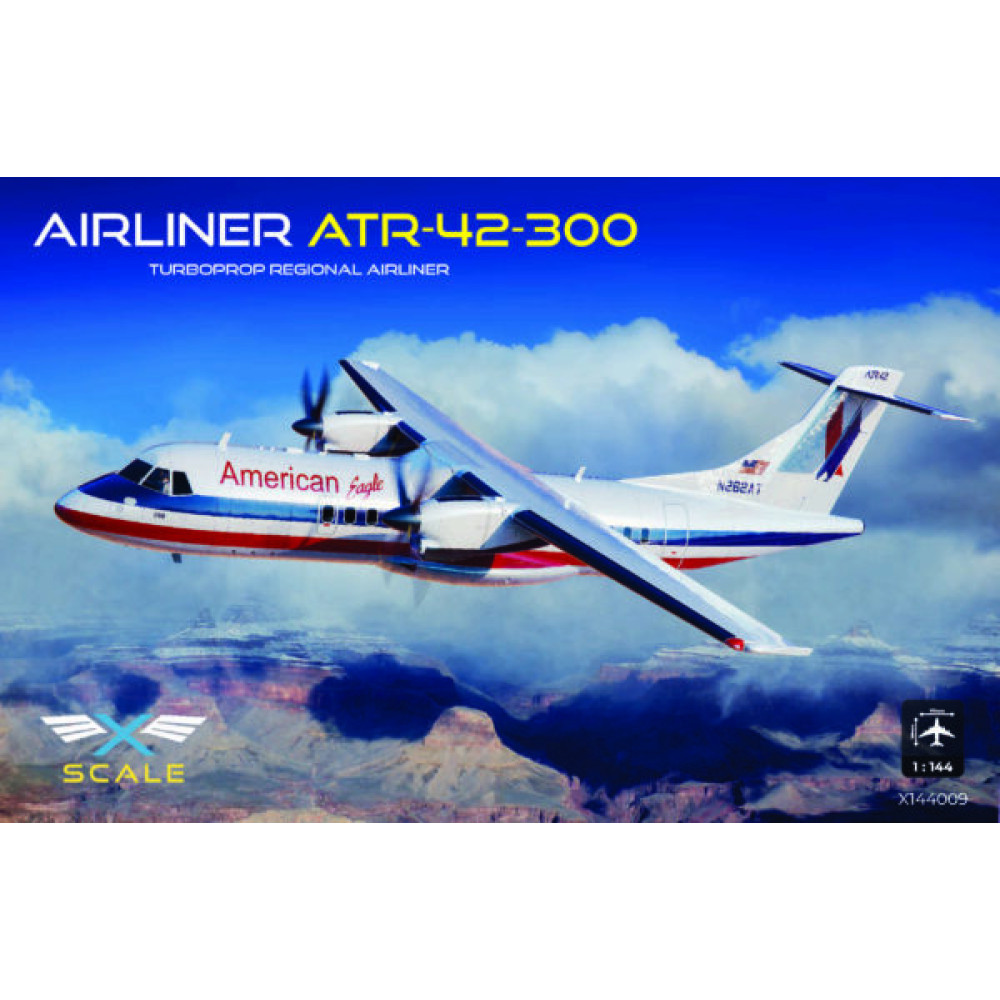 Passanger airliner ATR-42-300 American Eagle  1/144 X-Scale 144009