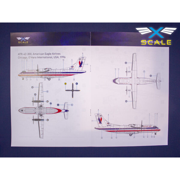 Passanger airliner ATR-42-300 American Eagle  1/144 X-Scale 144009