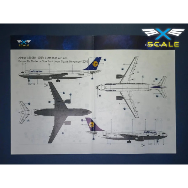 A300B4-605R Lufthansa (Plastic model kit)  1/144 X-Scale 144011